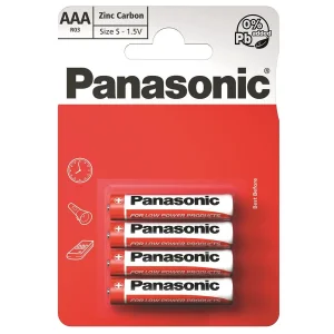 Батарейка Panasonic RED ZINK R03 BLI 4 ZINK-CARBON